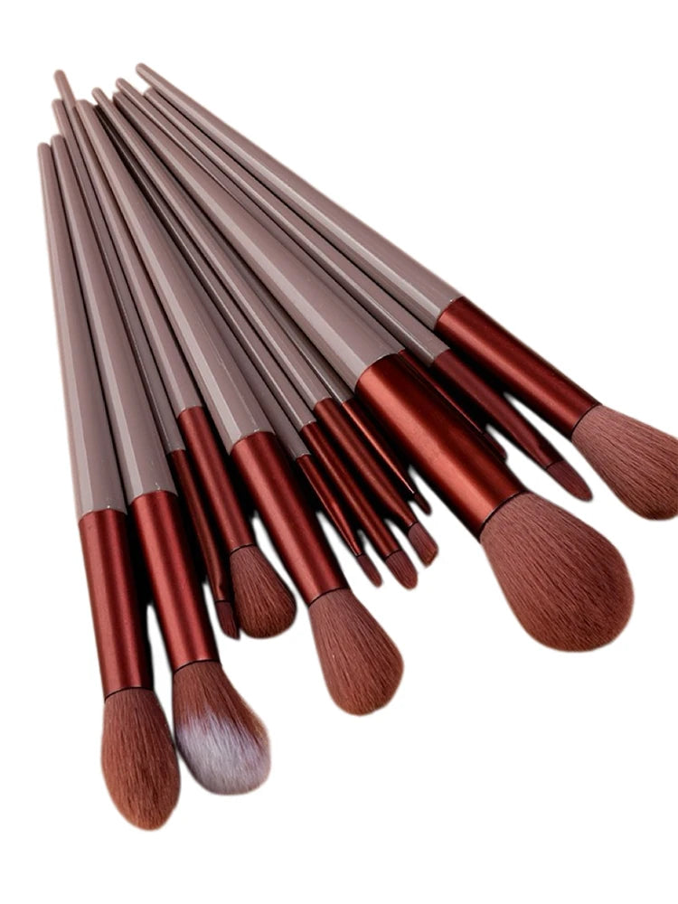 13 grey powder rose gold makeup brush set soft hair eye shadow brush loose powder brush powder blusher brush concealer brush