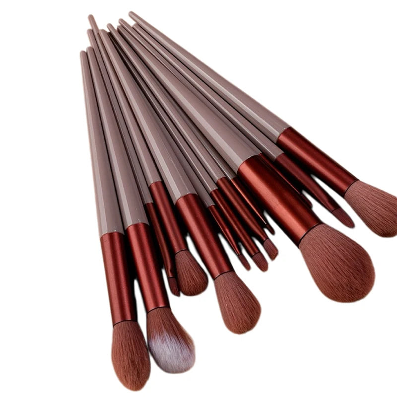 13 grey powder rose gold makeup brush set soft hair eye shadow brush loose powder brush powder blusher brush concealer brush
